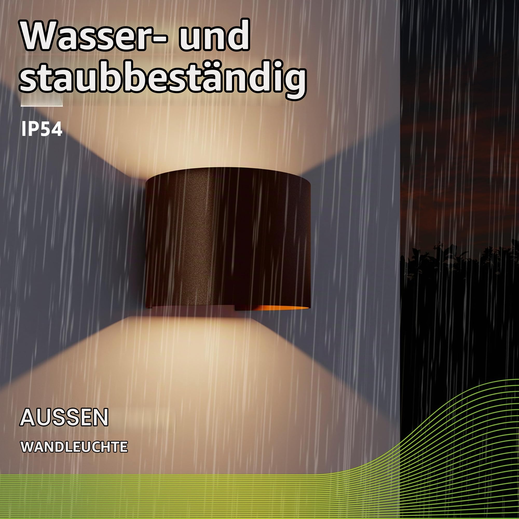calex-verona-wandleuchte-up-down-rost-ip54-einstellbar image 2