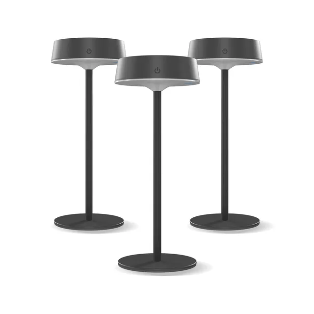 calex-parma-solar-tischlampe-led-akku-aluminium-schwarz-dimmbar-ip67-3er-pack image 1