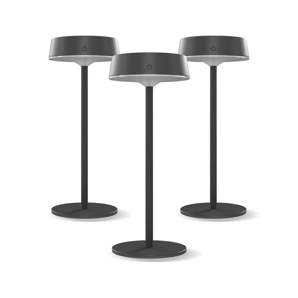 calex-parma-solar-tischlampe-led-akku-aluminium-schwarz-dimmbar-ip67-3er-pack image 1