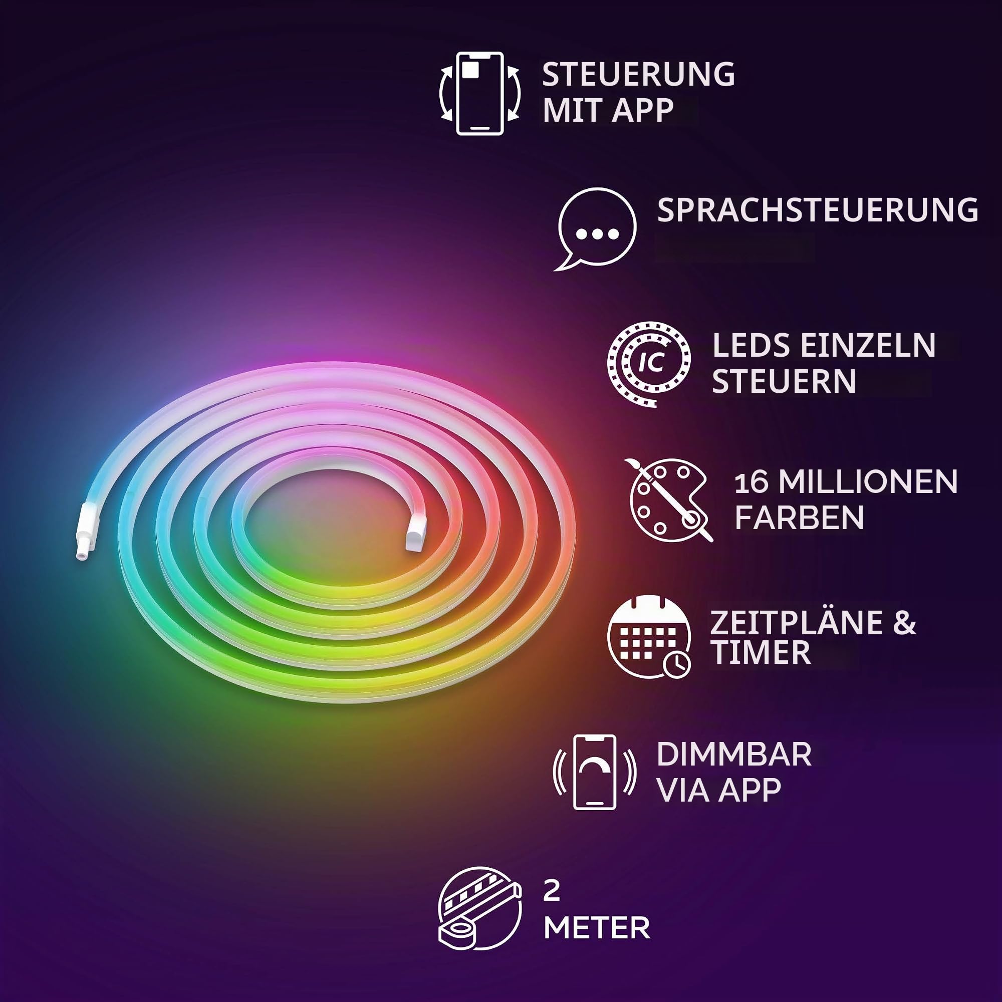 calex-neon-flex-led-strip-2m-rgbic-wlan-app-sprache image 2