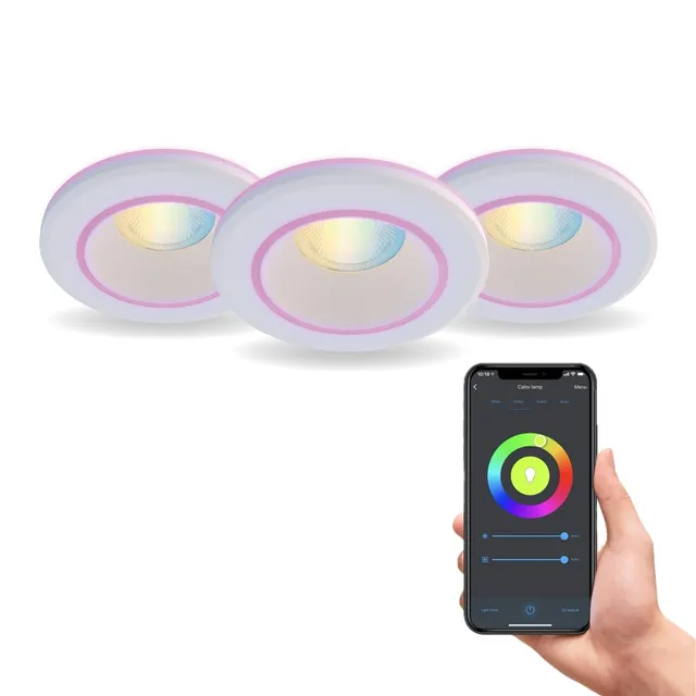 calex-smart-halo-led-einbaustrahler-rgb-cct-wlan-3er-pack image 1