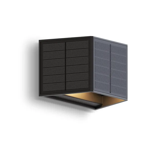 calex-caserta-solar-wandleuchte-up-down-warmwei-schwarz-wasserdicht image 1