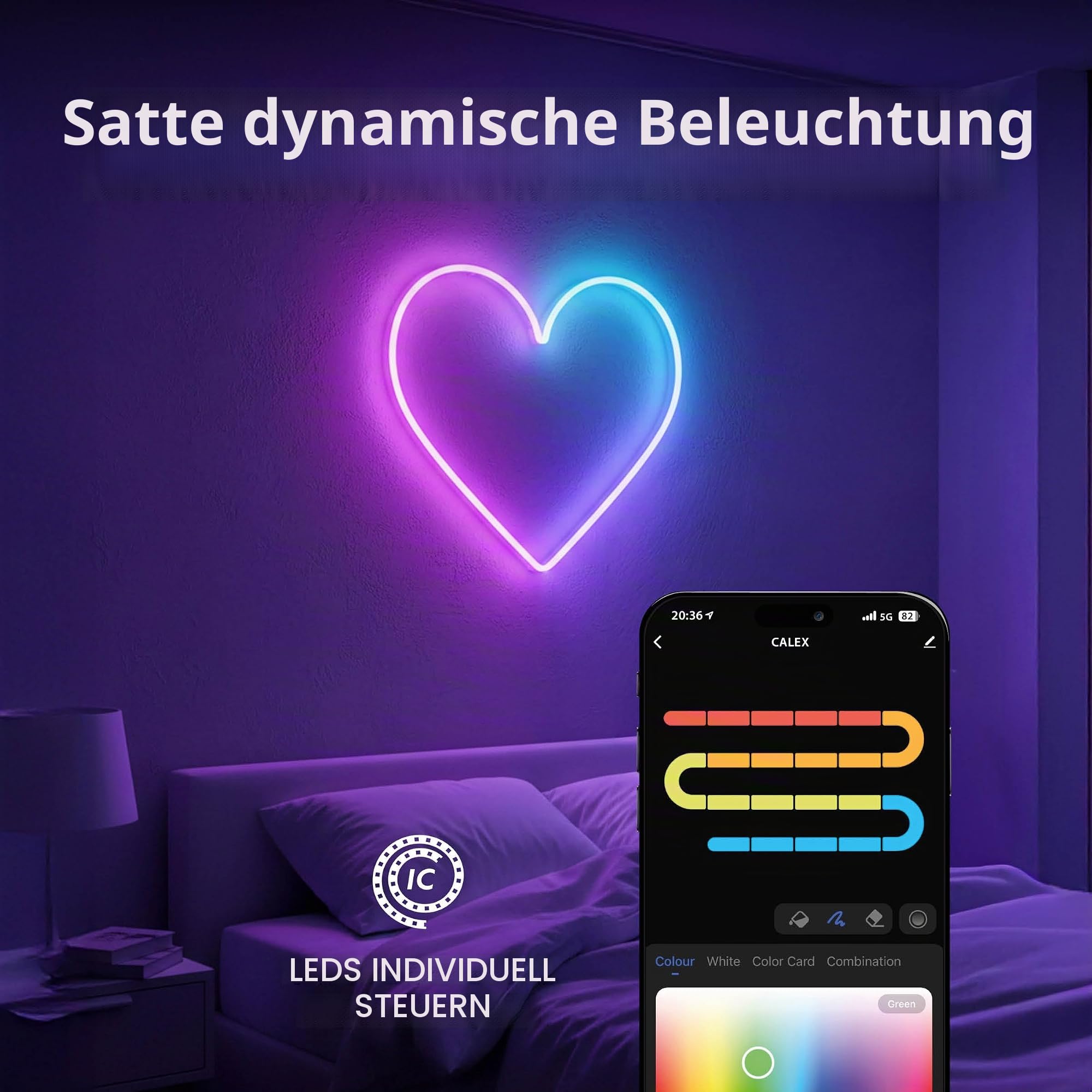 calex-neon-flex-led-strip-2m-rgbic-wlan-app-sprache image 4