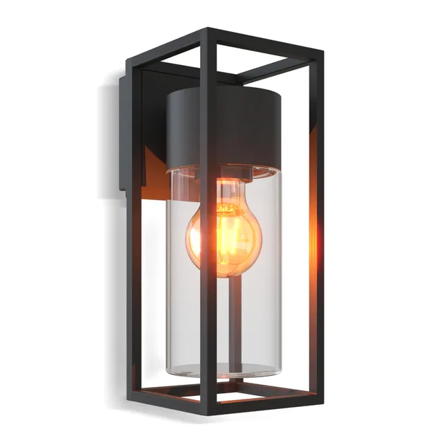 calex-genoa-wandleuchte-au-en-e27-ip44-schwarz-inkl-leuchtmittel image 1