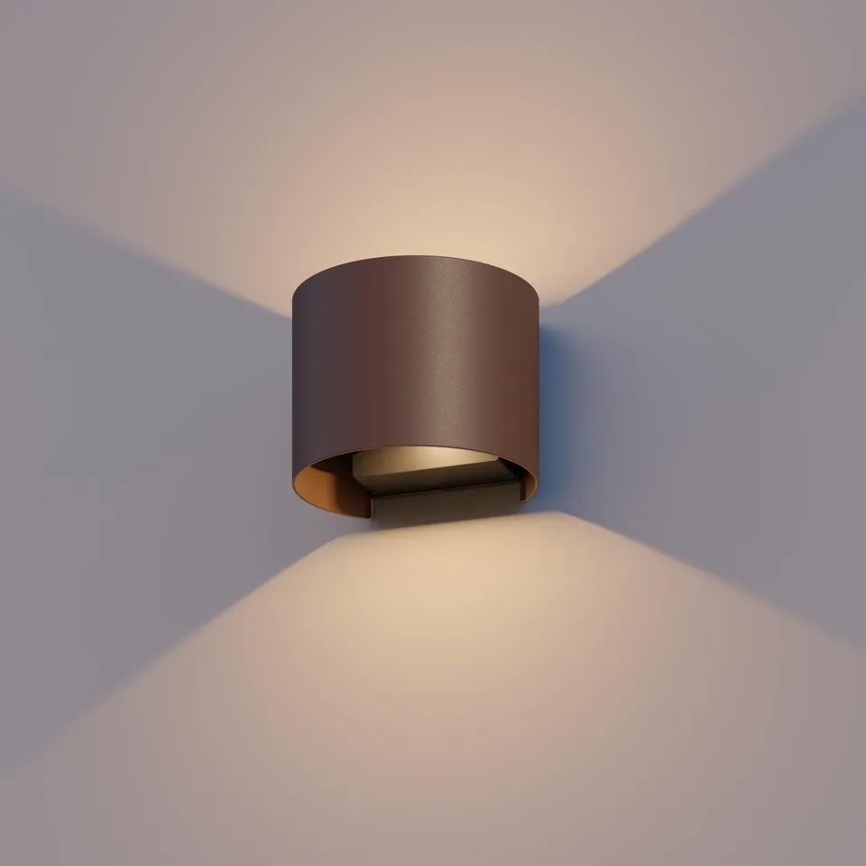 calex-verona-wandleuchte-up-down-rost-ip54-einstellbar image 1