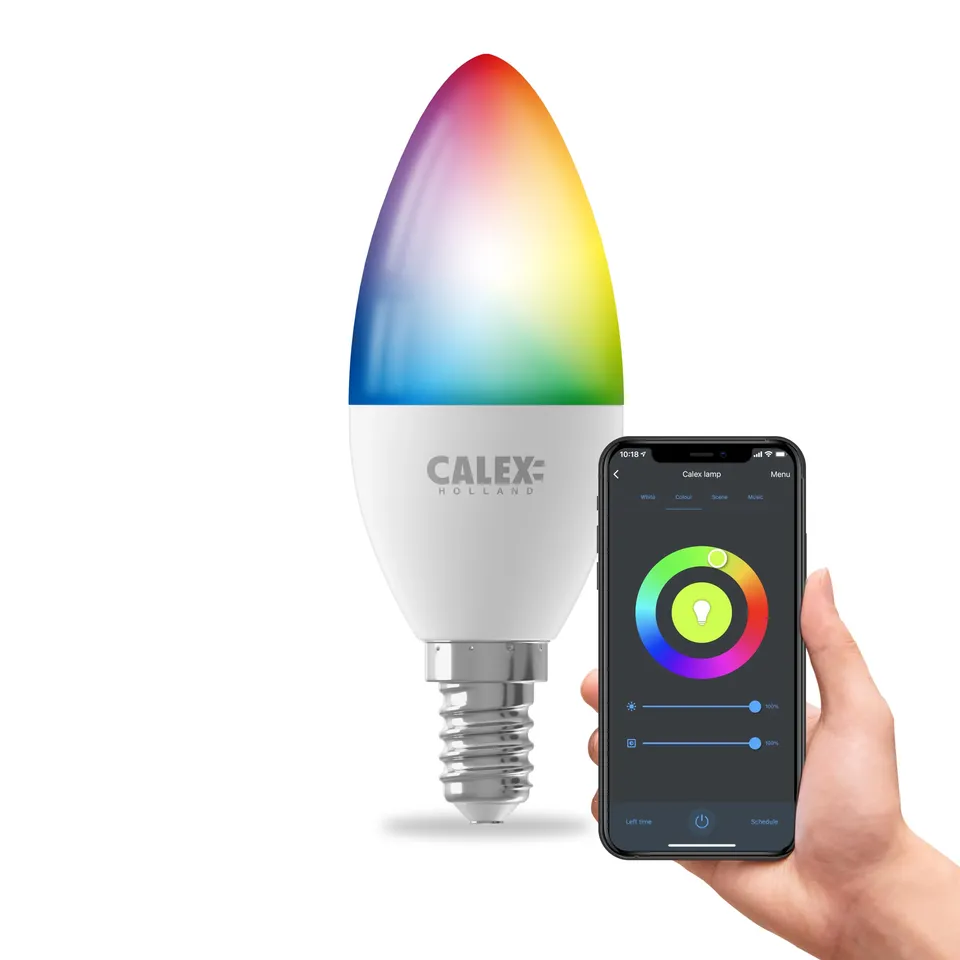 calex-smart-led-lampe-e14-b35-rgb-warmwei-wifi-dimmbar image 1