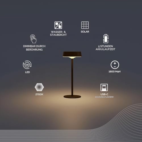 calex-parma-solar-tischlampe-led-akku-aluminium-schwarz-dimmbar-ip67 image 8