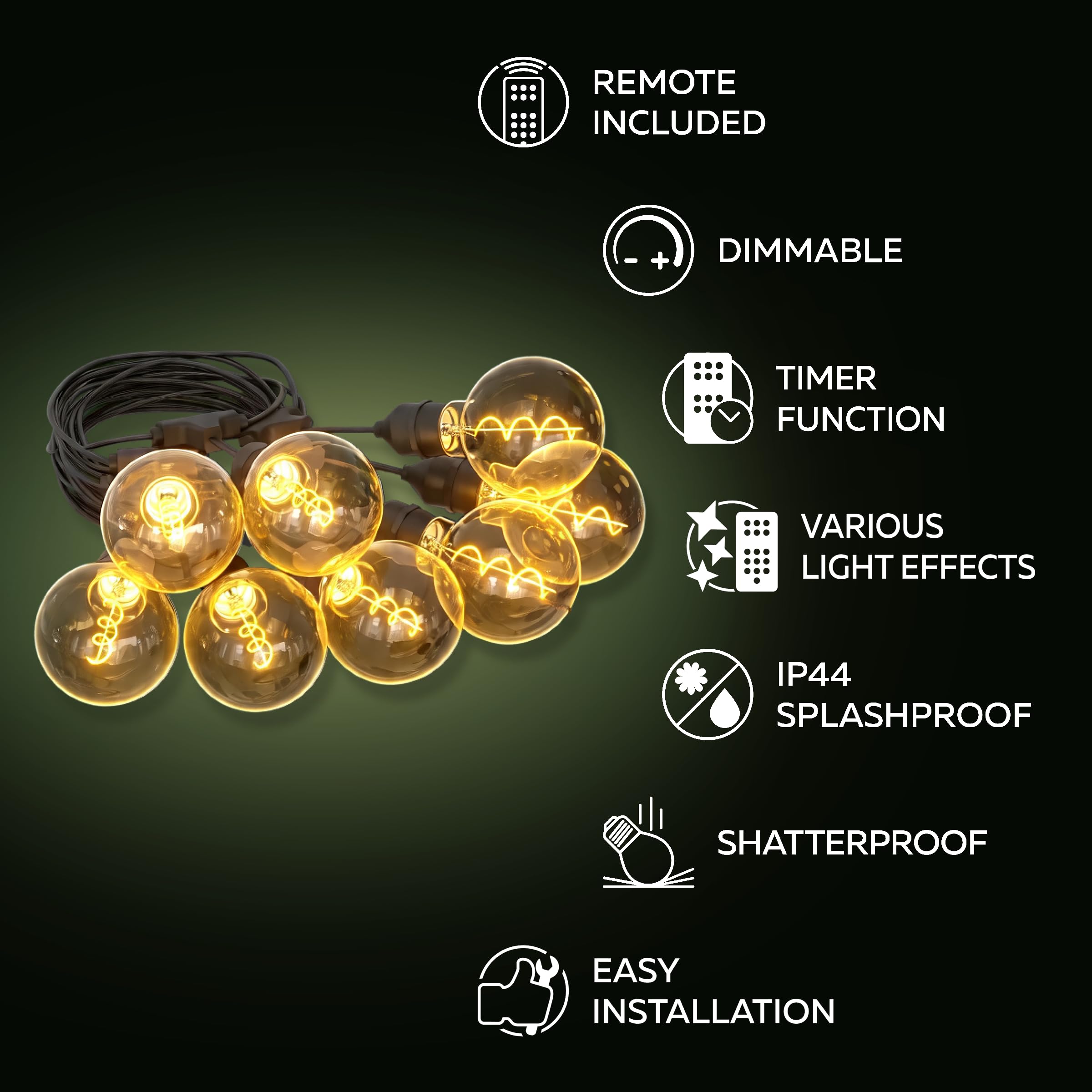 calex-vista-xl-lichterkette-10-m-8-lampen-warmwei-mit-fernbedienung image 2