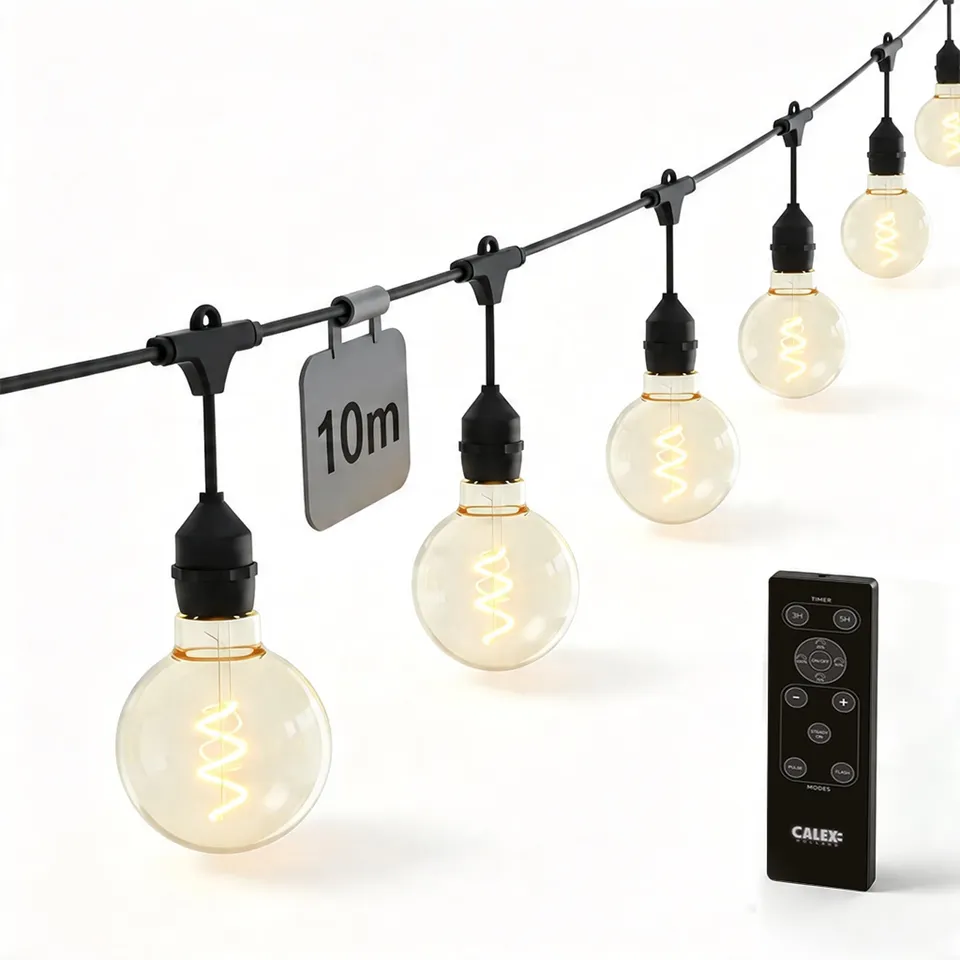 calex-vista-xl-lichterkette-10-m-8-lampen-warmwei-mit-fernbedienung image 1