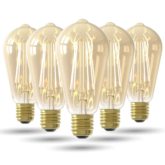 calex-st64-led-lampe-e27-gold-filament-2100k-5er-pack image 1