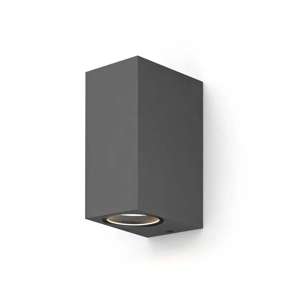 calex-bergamo-wandleuchte-up-down-2xgu10-ip54-anthrazit-ohne-leuchtmittel image 1