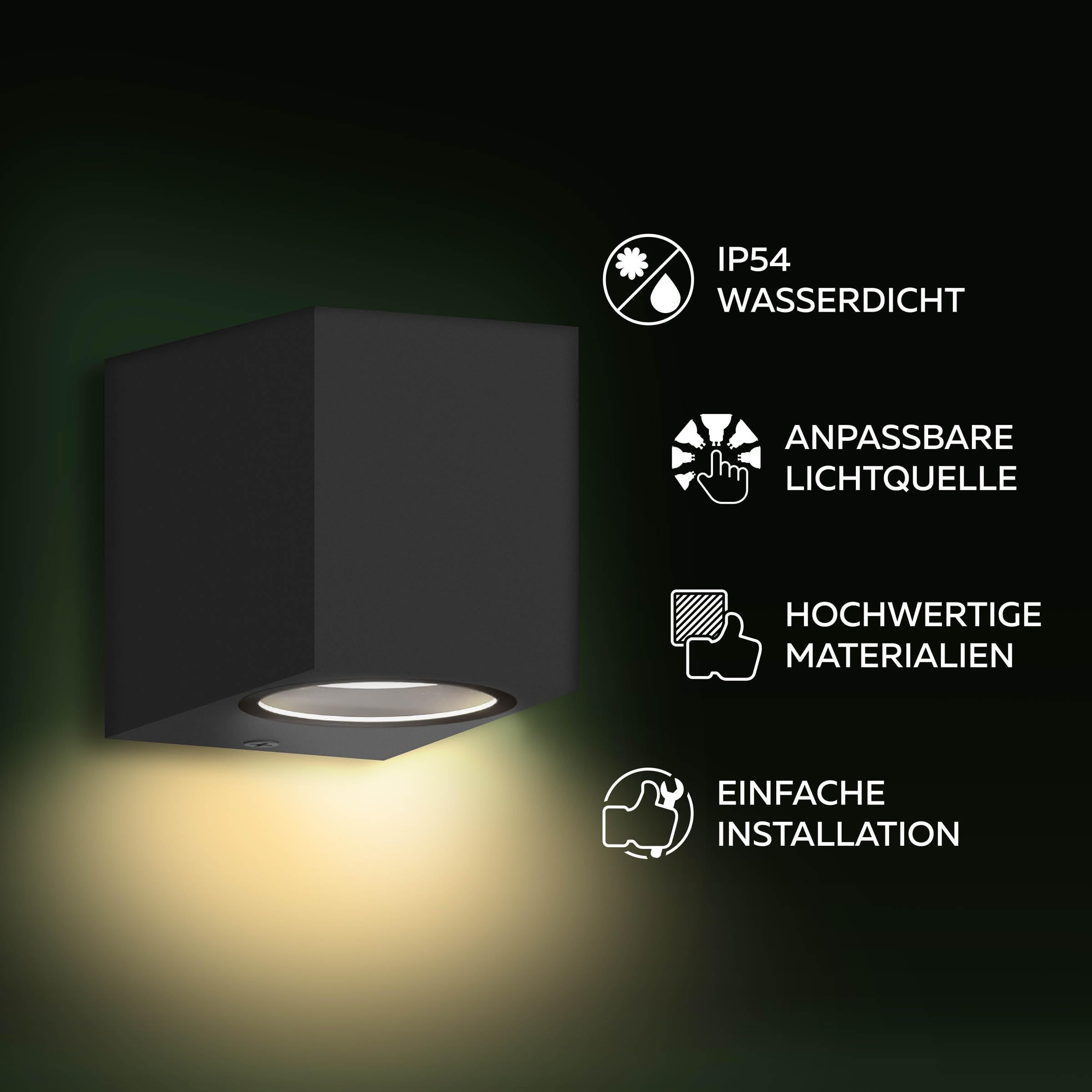 calex-smart-outdoor-led-wandleuchte-gu10-downlight-rgb-schwarz image 2