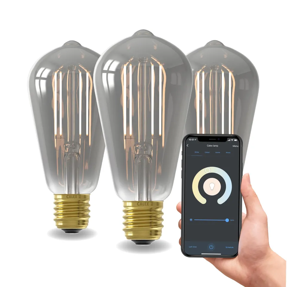 calex-smart-led-lampe-e27-st64-titanium-filament-3er-pack image 1