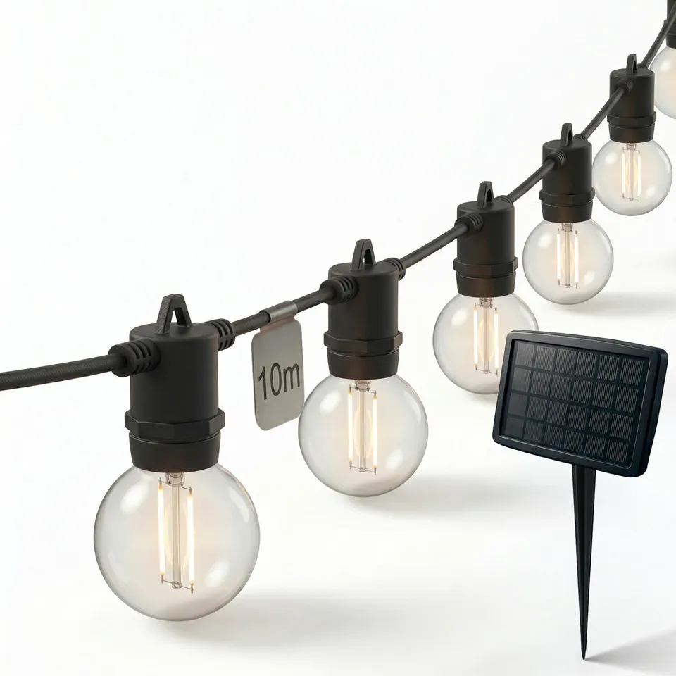 calex-vista-solar-lichterkette-10-m-20-lampen-warmwei-mit-fernbedienung image 1