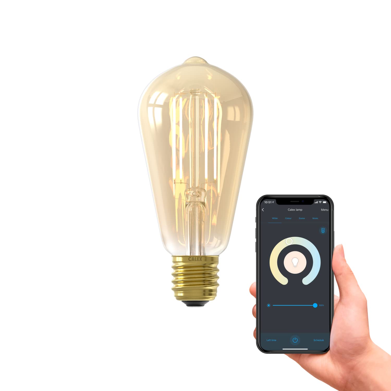 calex-smart-led-lampe-e27-st64-gold-filament-dimmbar-vintage image 1