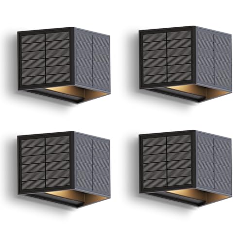 calex-caserta-solar-wandleuchte-up-down-warmwei-schwarz-4er-pack image 8