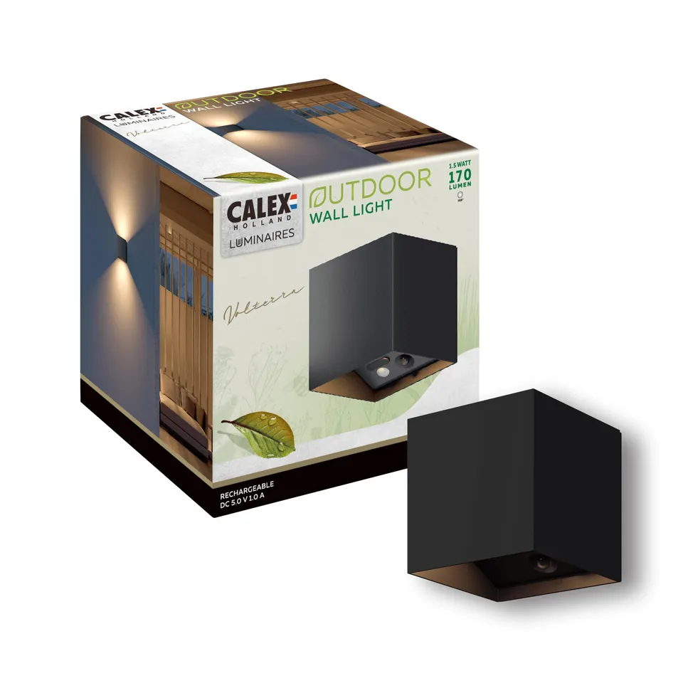 calex-volterra-wandleuchte-up-downlight-akku-ip44-schwarz image 1