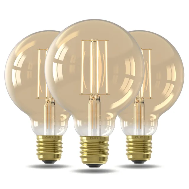 calex-filament-led-gl-hbirne-e27-g95-globe-gold-3er-set-dimmbar image 1