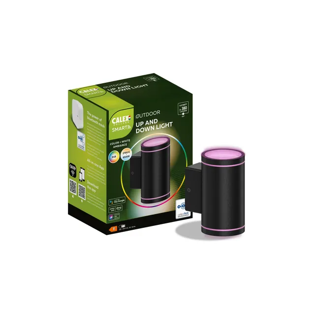 calex-smart-outdoor-led-wandleuchte-schwarz-rgb-cct image 1