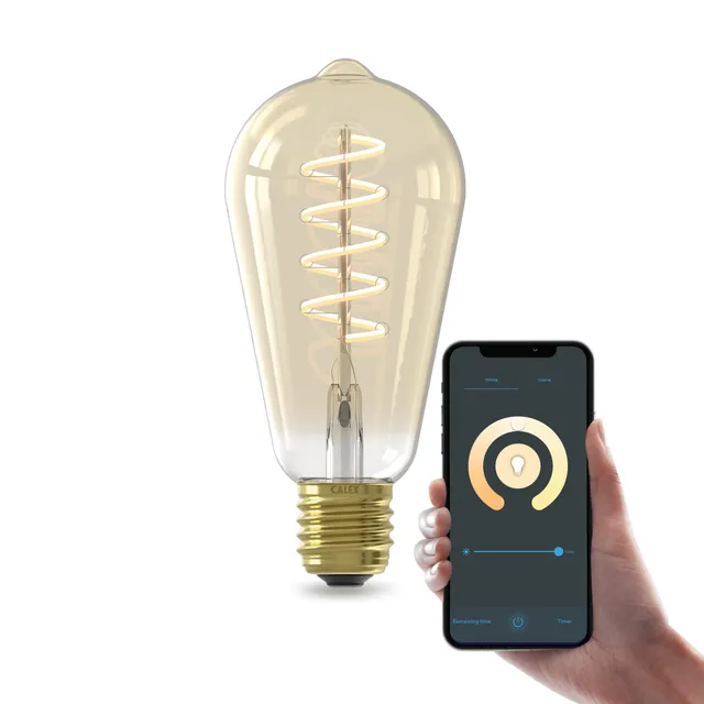 calex-smart-led-lampe-e27-st64-gold-filament-wlan-dimmbar-cct image 1